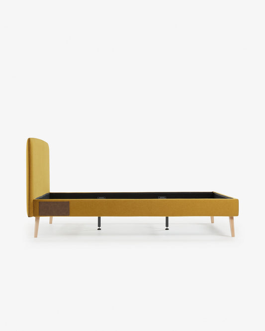 Dyla bed, 150x200 cm mustard