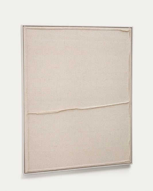 마하 화이트 린넨 수평선 벽장식 82x102cm