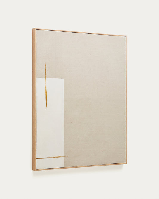 살린 베이지 린넨 수직선 벽장식 80x100cm 