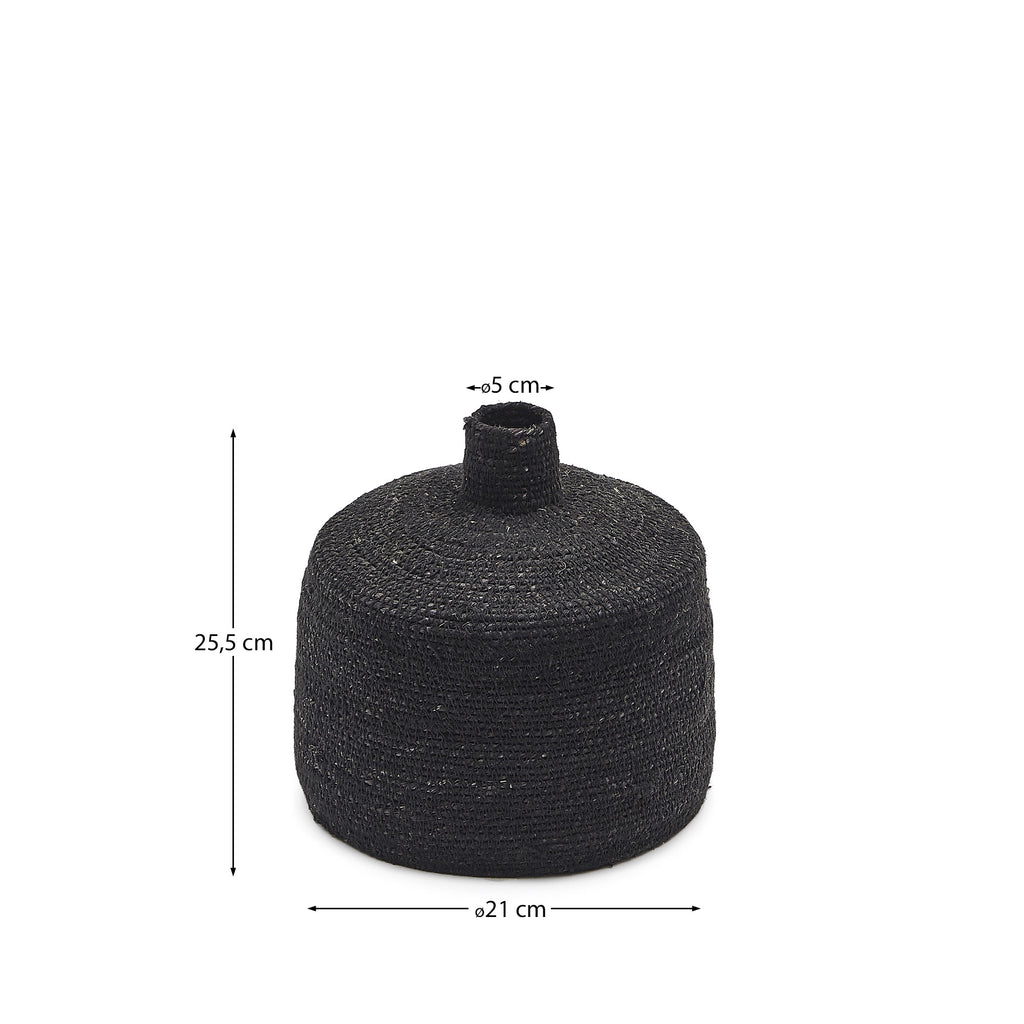 Salinas vase made of natural fibres with a natural finish 20 cm