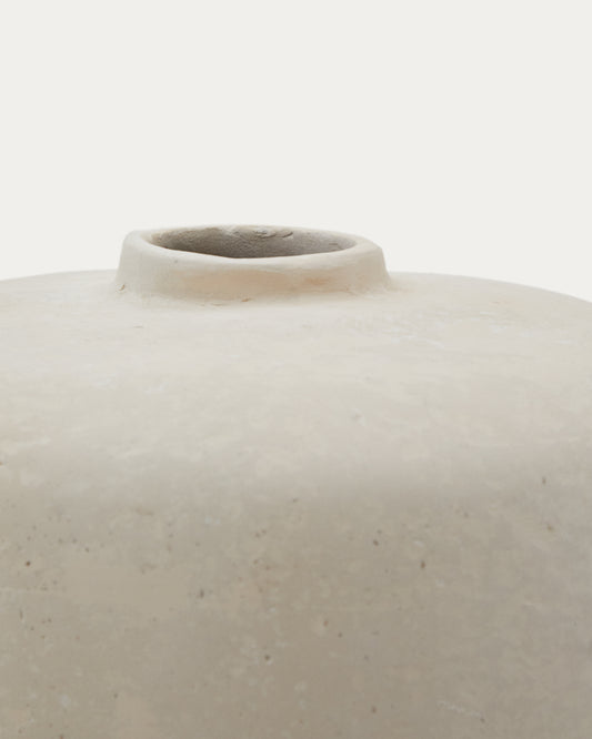 Serina papier mâché vase in white 36.5 cm