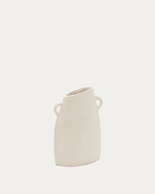 네티 화이트 페이퍼마셰 화병 27cm