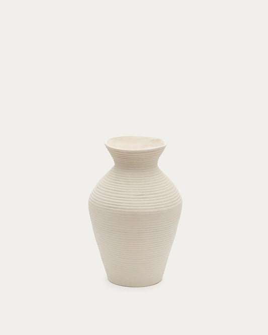 프리아 화이트 페이퍼마셰 화병 51cm