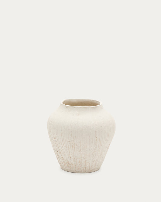 안세 화이트 페이퍼마셰 화병 20cm