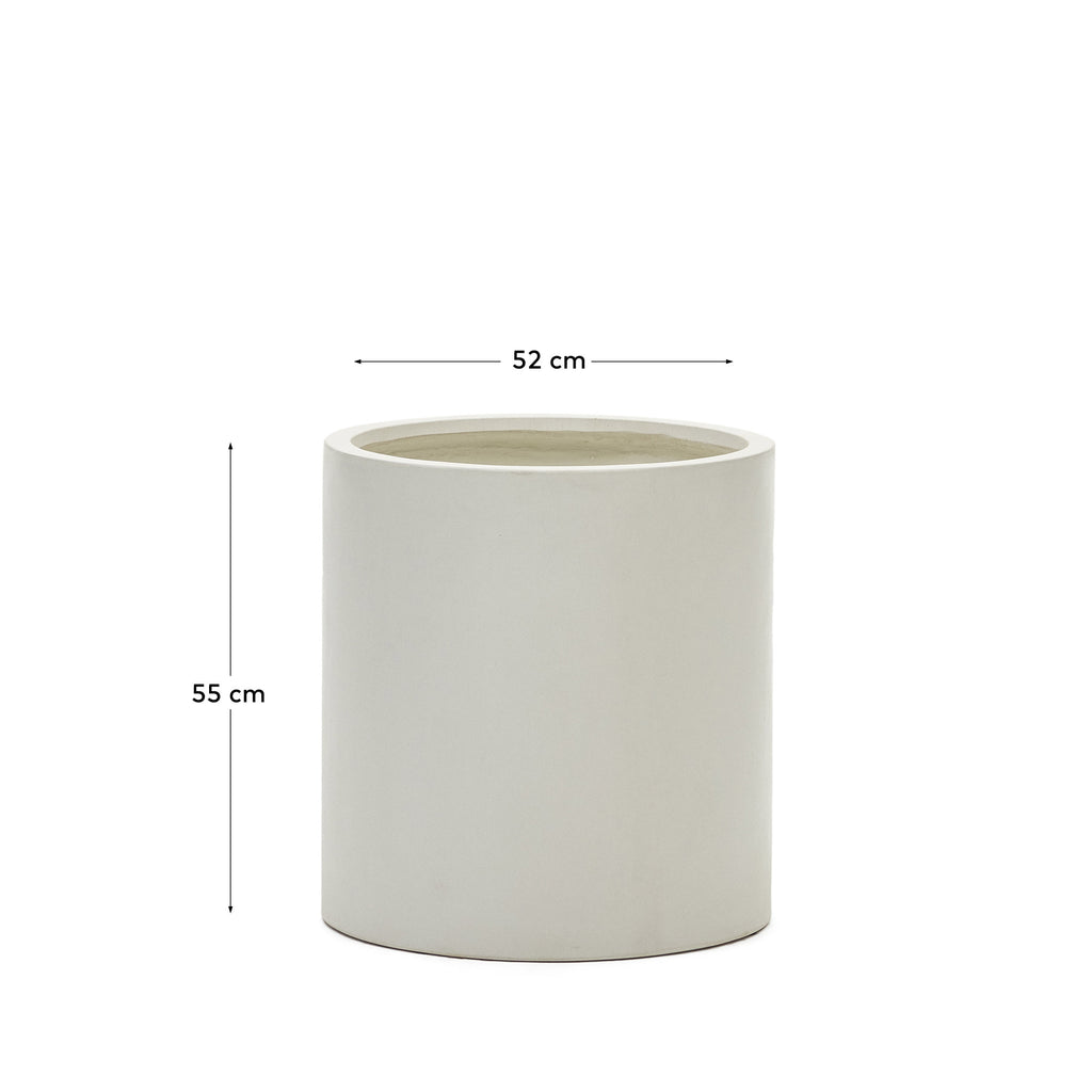 흰색 시멘트 소재의 아이구아바바 화분, Ø 52cm