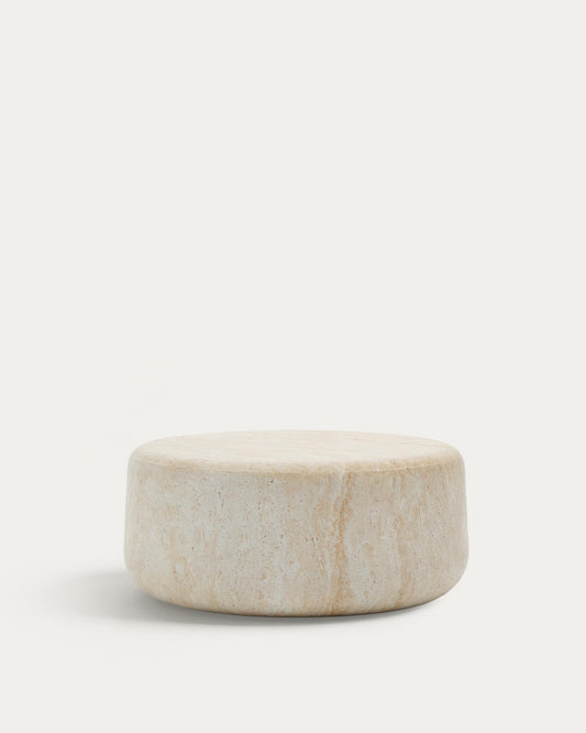 드라시 GFRC 트라버틴 시멘트 소파 테이블 Ø90cm