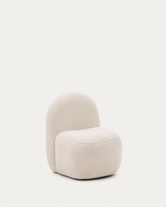 Bucky child’s armchair in white bouclé FSC 100%