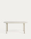 Erice oval table in aluminium and ecru tempered glass 180 x 90 cm