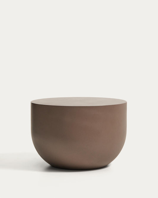Garbet round coffee table in brown concrete Ø 60cm