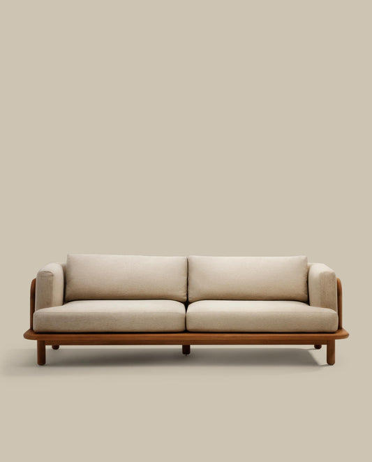 Turqueta 3-seater sofa made from solid teak wood 230 cm FSC 100%