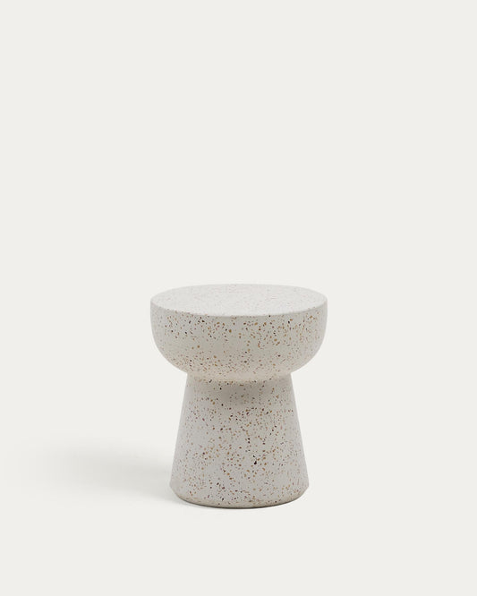 Pada white terrazzo side table, Ø 40 cm