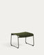 Maurina footrest in green galvanised steel and green rope cord 58 x 52.5cm