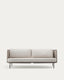 Sedalis outdoor 3-seater sofa in aluminium and taupe rope cord 210cm