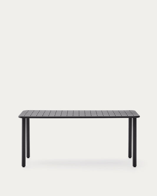 Brai outdoor table in dark grey galvanised steel 180 x 90cm