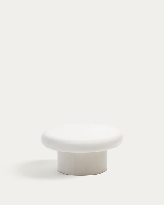 Addaia Round White Cement Coffee Table Ø66 cm