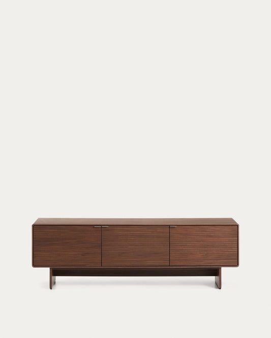 Norlen 3-door TV stand in walnut veneer FSC Mix Credit 150 x 40 cm