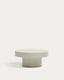 Aiguablava round coffee table in white cement, Ø 66 cm