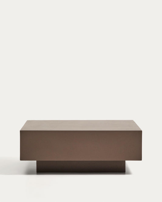 루스텔라 GFRC 브라운 시멘트 소파 테이블 80 x 60 cm
