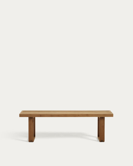 Canadell 100% outdoor solid recycled teak bench, 170 cm
