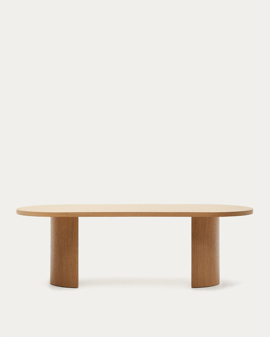 Nealy table with an oak veneer in a natural finish, 240 x 100 cm