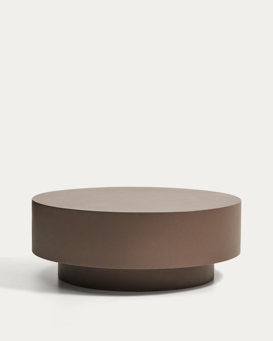Garbet coffee table in brown concrete Ø 80cm