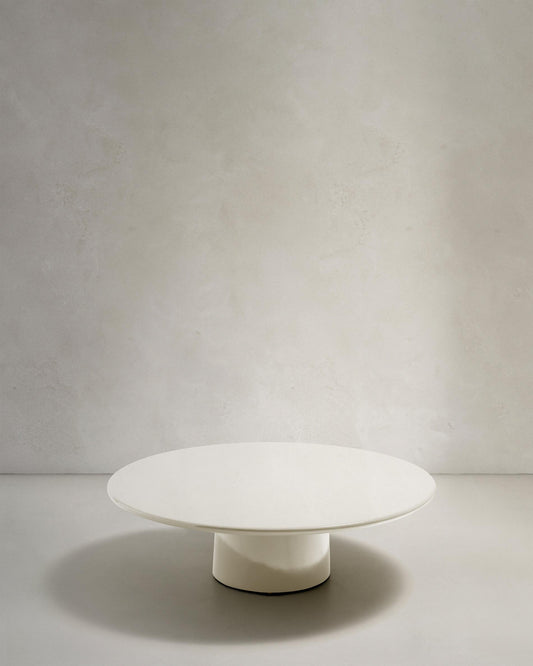 알바넬라 소파 테이블 Ø110cm (글로시 화이트)