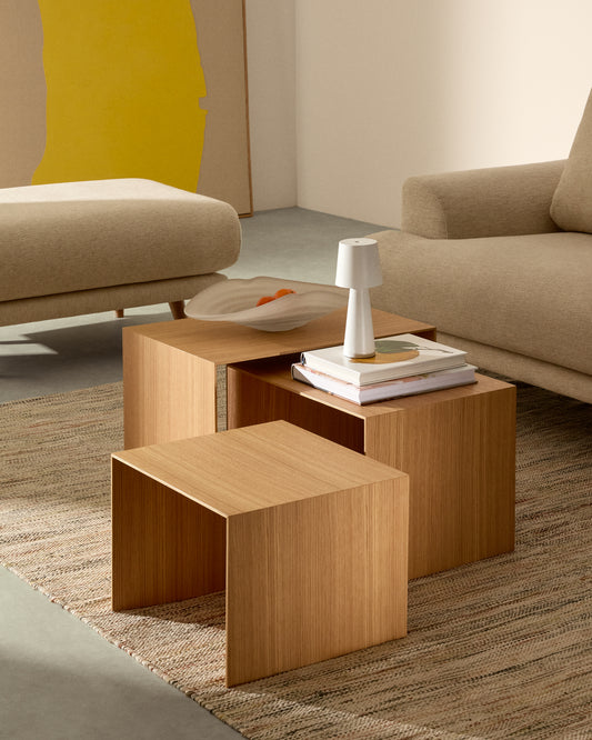 Litto oak veneer FSC Mix Credit side table, 55 x 40 cm