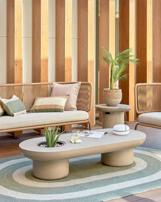 타미 콘크리트 야외 커피 테이블 Ø 140 x 60 cm