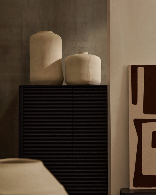 세리나 화이트 페이퍼마셰 화병 34cm