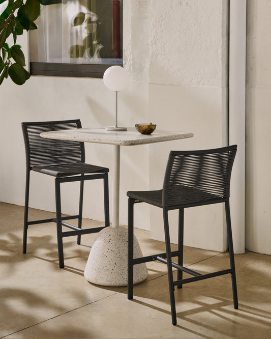 사라 모듈형 바테이블 (테라조 사각70+화이트다리H95)