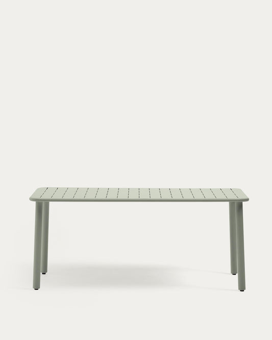 Brai outdoor table in turquoise galvanised steel 180 x 90cm