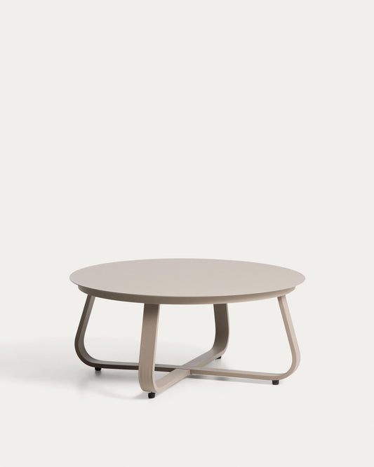 Tamaris taupe aluminium outdoor coffee table Ø80cm