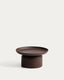 Arcola coffee table in brown aluminium Ø70cm