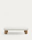 Labra coffee table in cement and acacia wood 140 x 70 cm FSC 100%