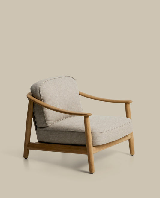 Elunda outdoor armchair in solid teak wood FSC 100%
