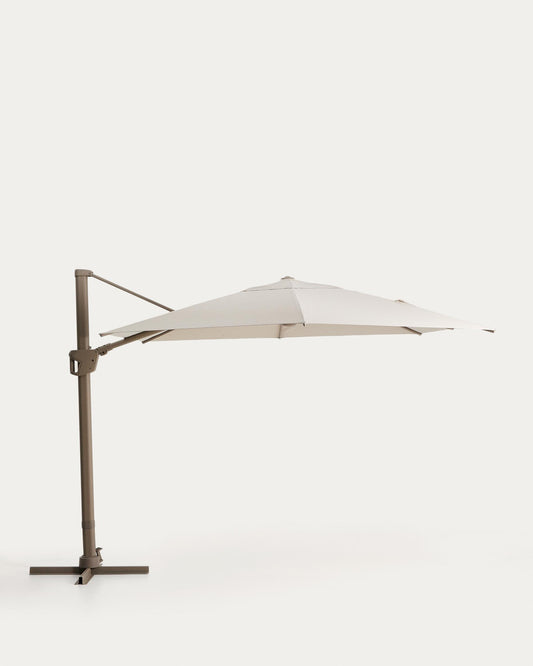 놀리 캔틸레버형 파라솔 베이지/타우페 알루미늄 프레임  300 × 420 cm