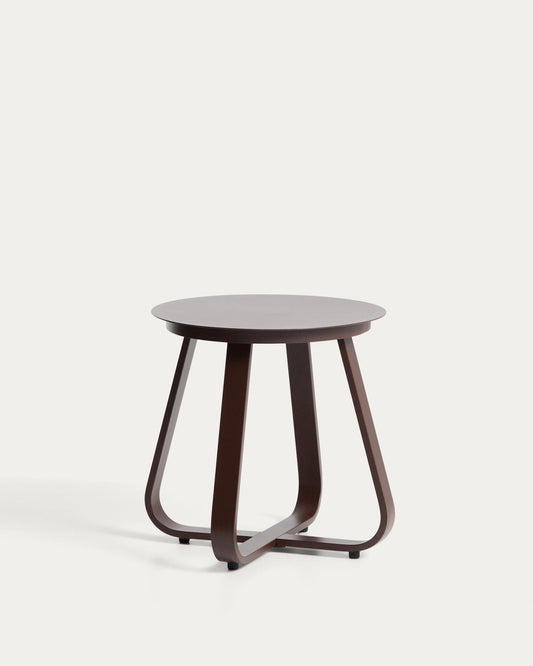 Tamaris brown aluminium outdoor side table Ø48cm