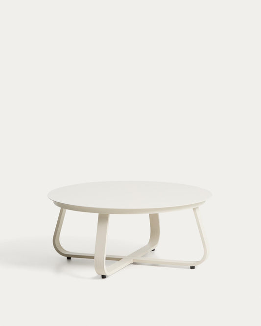 Tamaris ecru aluminium outdoor coffee table Ø80cm