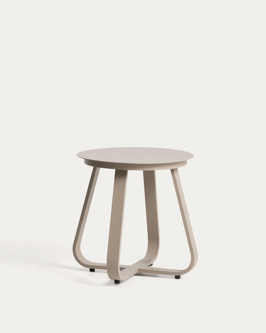 Tamaris taupe aluminium outdoor side table Ø48cm
