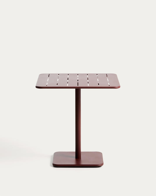 브라이 아웃도어 아연도금 스틸 다이닝 테이블 70 x 70cm (버건디)