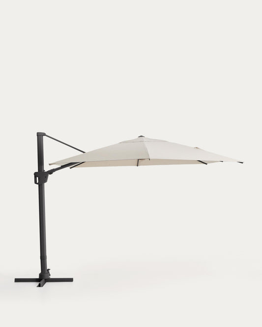 놀리 캔틸레버형 파라솔 베이지/그라파이트 알루미늄 프레임  300 × 420 cm