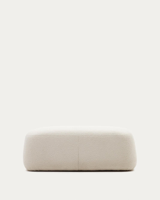 Martina ecru bouclé footrest 123 x 85cm FSC Mix Credit