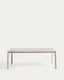 Anafi table in sintered stone and ecru aluminium 220 x 100 cm