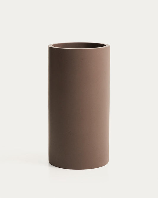 Aiguablava brown cement planter Ø 42cm