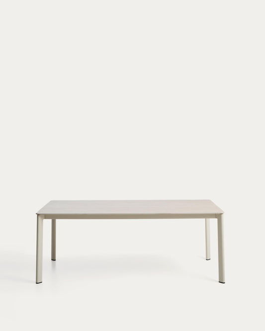 아나피 세라믹 스톤 테이블 (에크루 알루미늄) 180 × 90 cm