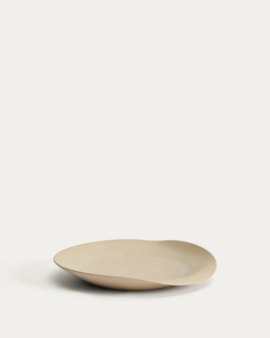 Ebenor beige ceramic table centerpiece Ø 30 cm