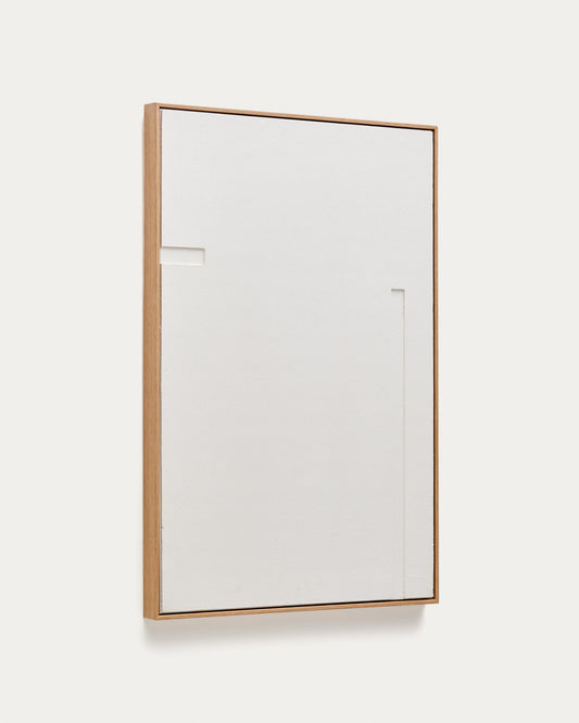 Sefri Picture with Straight Geometric Shapes in White 60 x 90 cm