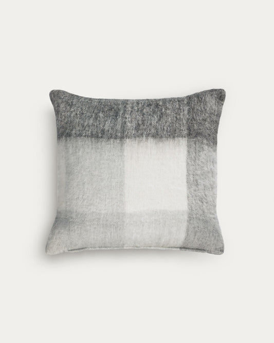 Catarina white and grey check cushion cover 45 x 45 cm