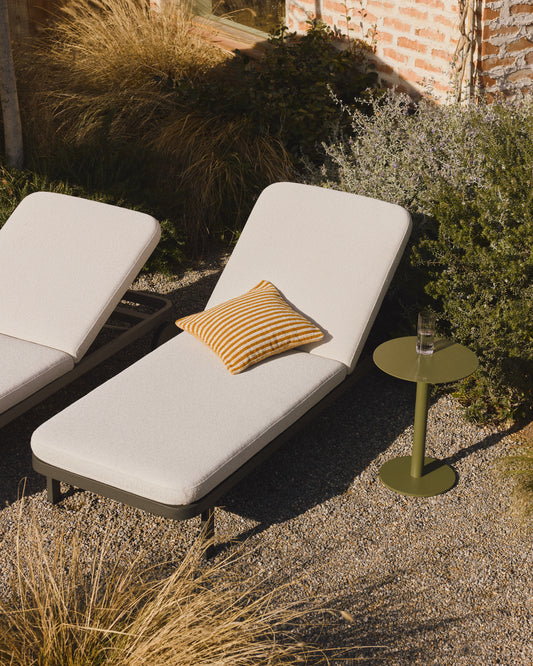 Kionia graphite aluminium sun lounger.
