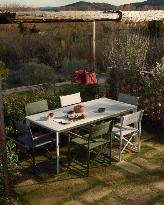 브렐라 알루미늄 확장테이블 205(287) x 100cm (내추럴)